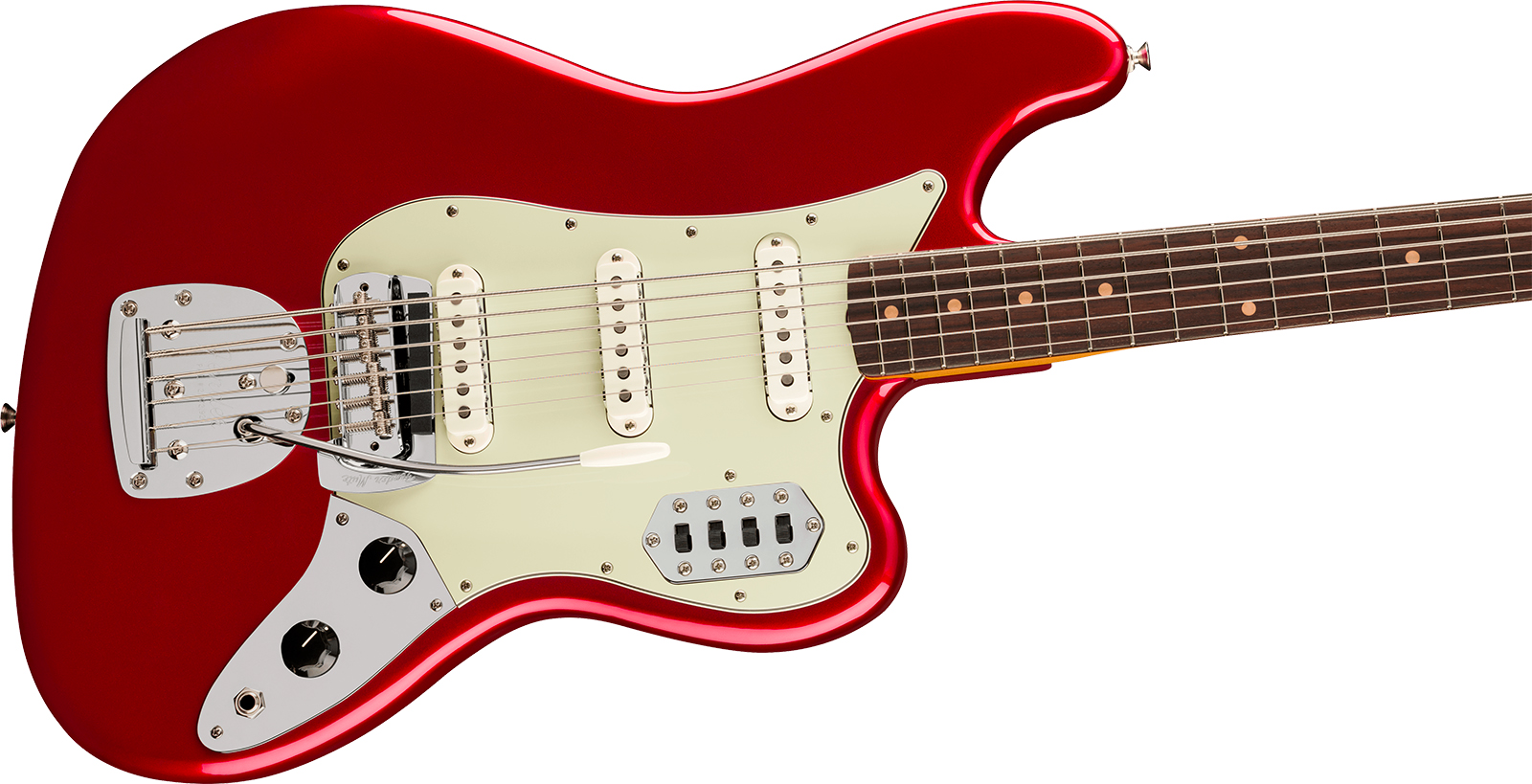 Fender Bass Vi Early 60s Vintera 3 Mex Rw - Candy Apple Red - Solid body elektrische bas - Variation 2