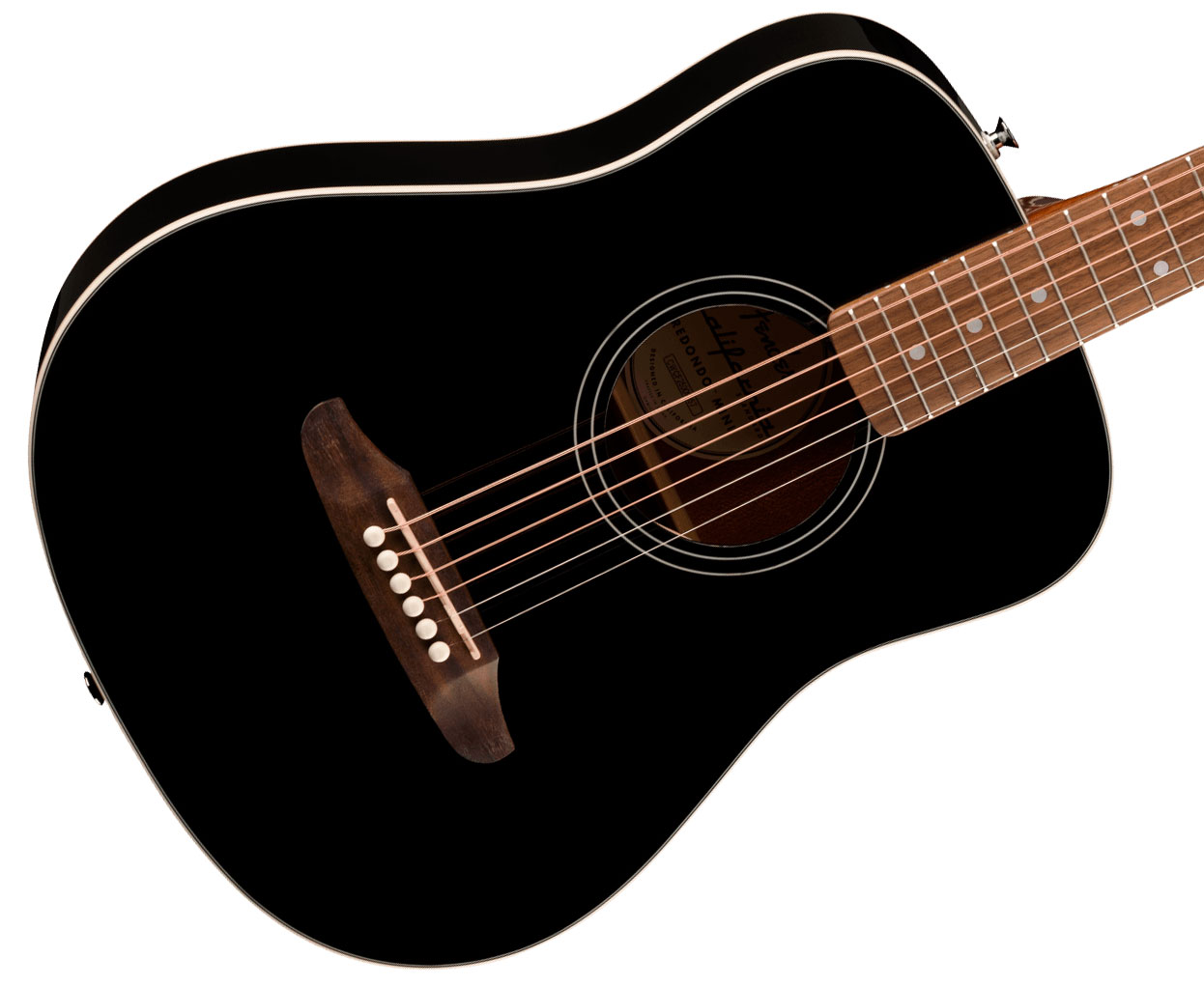 Fender California Standard Redondo Mini Epicea Sapele Noy +housse - Black - Folk gitaar - Variation 2