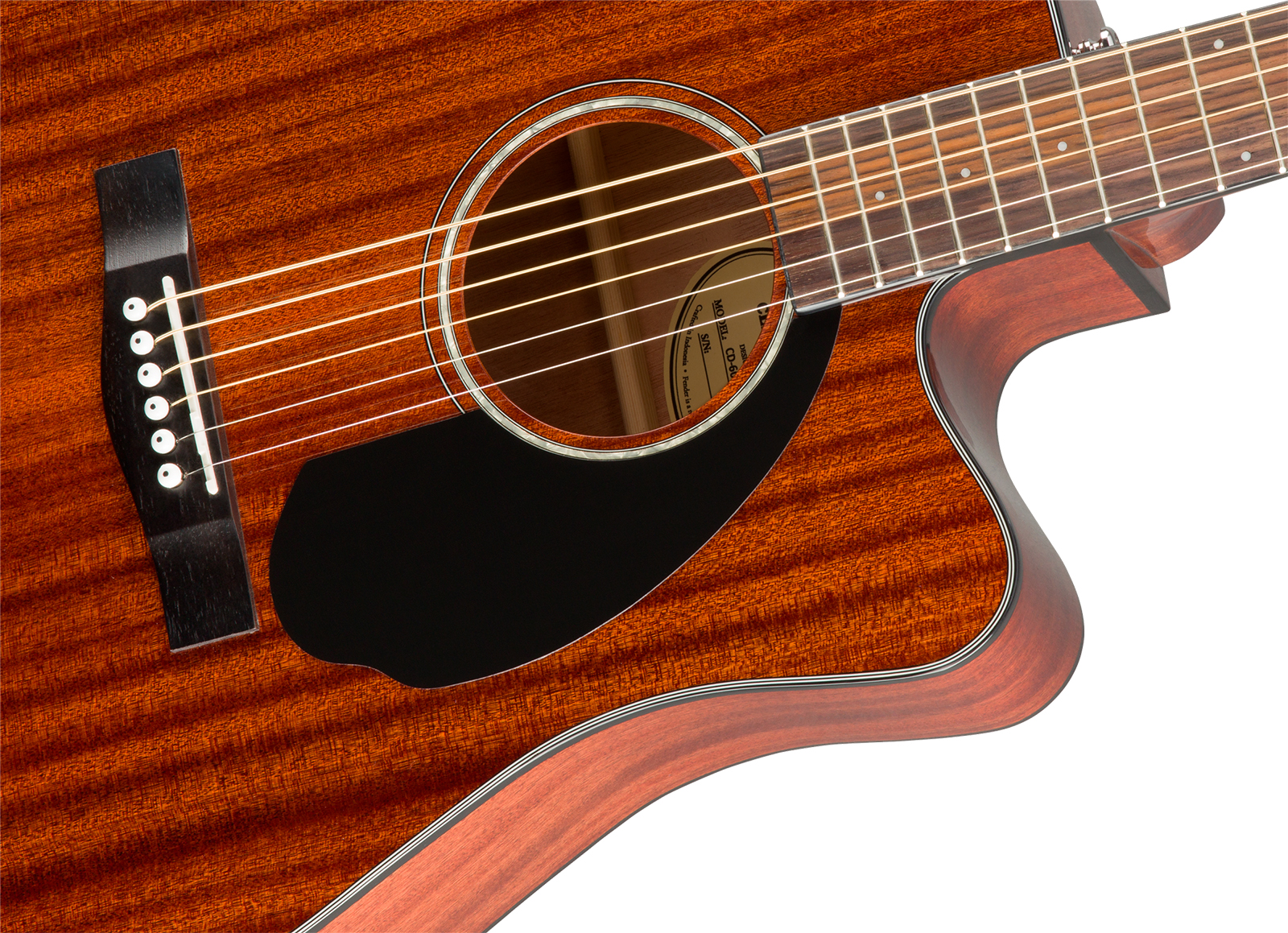 Fender Cd60sce All Mahogany Dreadnought Cw Tout Acajou Wal - Natural - Folk gitaar - Variation 2