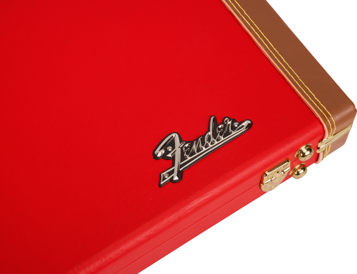 Fender Classic Wood Strat/tele Electric Guitar Case Bois Fiesta Red - Elektrische gitaarkoffer - Variation 3