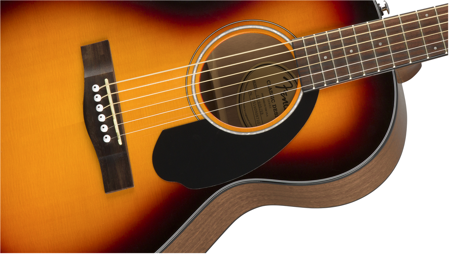 Fender Cp-60s Parlor Epicea Acajou Wal - 3-color Sunburst - Westerngitaar & electro - Variation 2