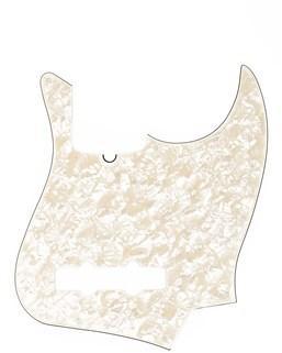 Pickguard Fender 10-Hole Contemporary Jazz Bass Pickguards - White Moto