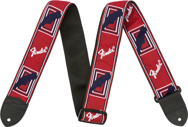 Fender 2'' Monogrammed Strap Red/white/blue - Gitaarriem - Main picture