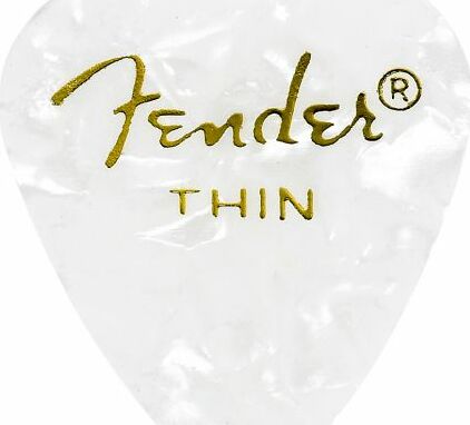Fender 351 Shape Premium Thin White Moto - Plectrum - Main picture