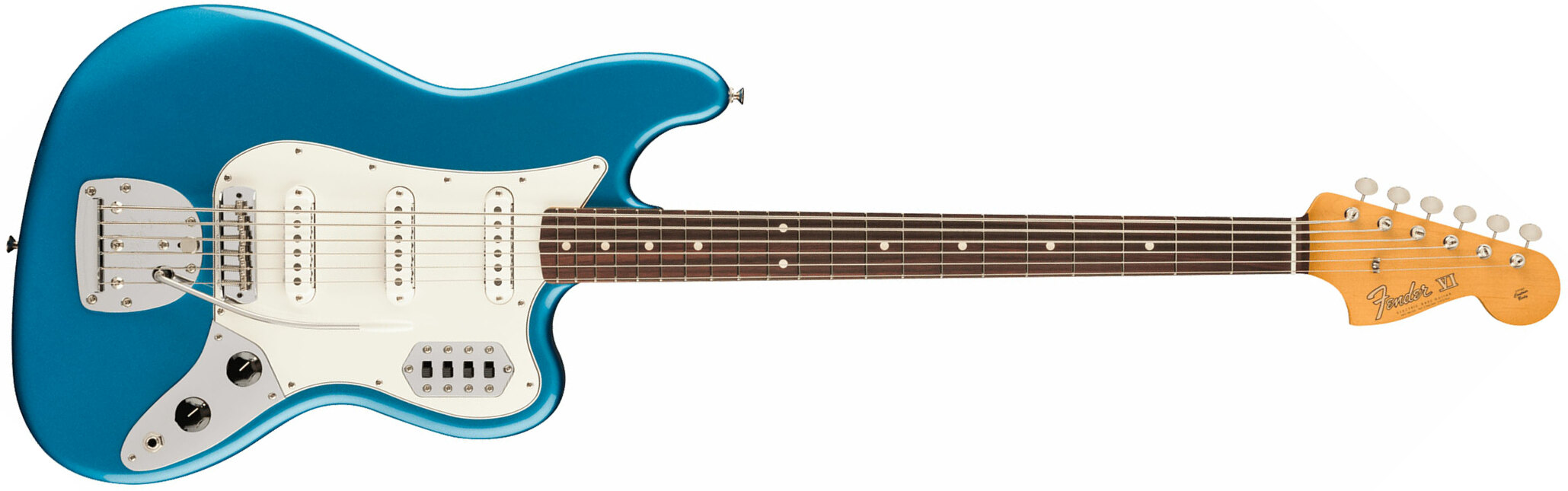 Fender 60s Bass Vi Vintera 2 3s Trem Rw - Lake Placid Blue - Bariton elektrische gitaar - Main picture