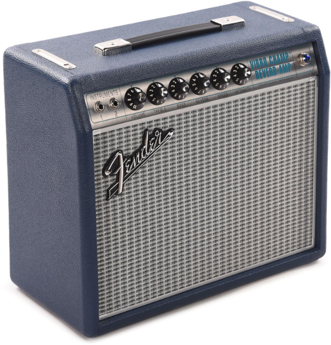 Fender 68 Custom Vibro Champ Fsr Ltd 5w 1x5 Navy - Combo voor elektrische gitaar - Main picture