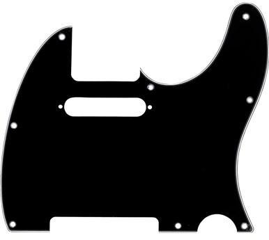 Pickguard Fender 8-Hole Mount Multi-Ply Telecaster Pickguards - Black