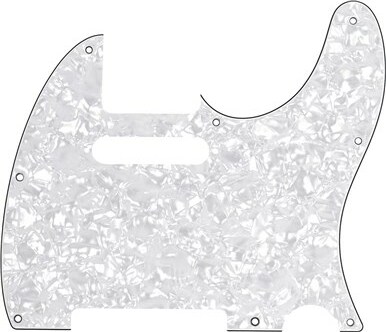 Fender 8-hole Mount Multi-ply Telecaster Pickguards - White Moto - Pickguard - Main picture