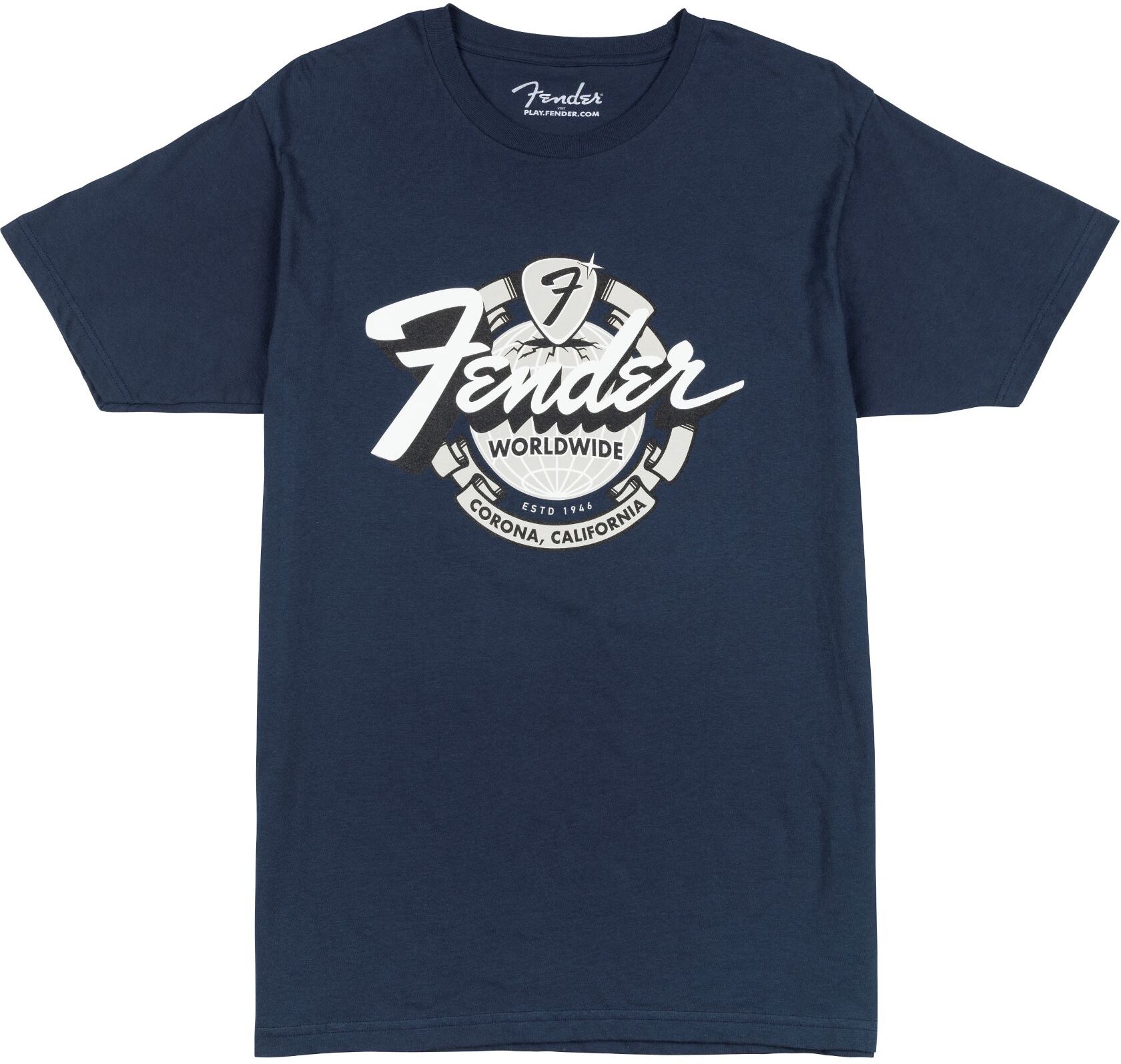 Fender T-shirt World Wide, Bleu Marine Vintage - Xxl - T-shirt - Main picture