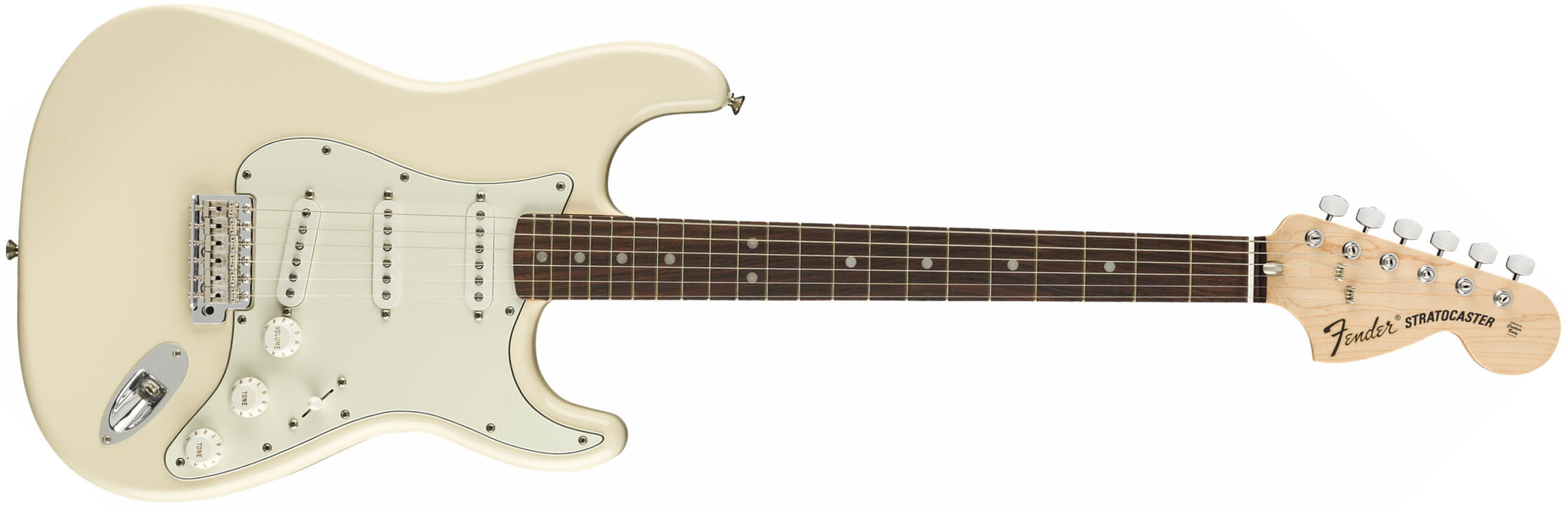 Fender Albert Hammond Strat Mex Signature 3s Trem Rw - Olympic White - Elektrische gitaar in Str-vorm - Main picture