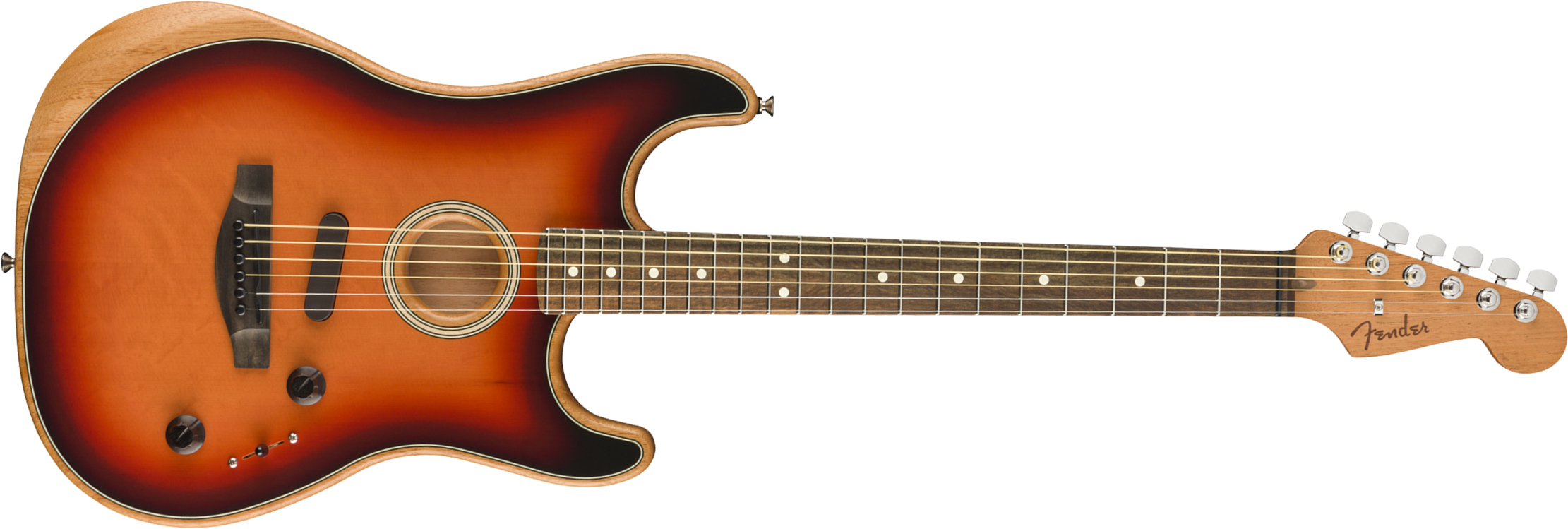 Fender American Acoustasonic Strat Usa Eb - 3-color Sunburst - Elektro-akoestische gitaar - Main picture