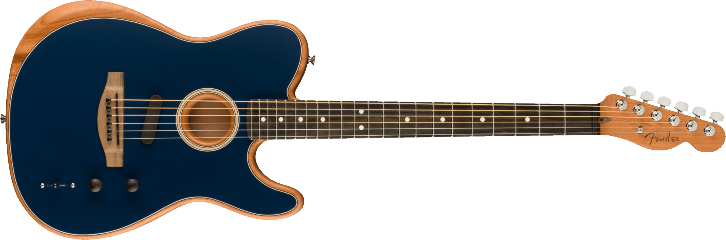 Fender American Acoustasonic Tele Usa Eb - Steel Blue - Elektro-akoestische gitaar - Main picture