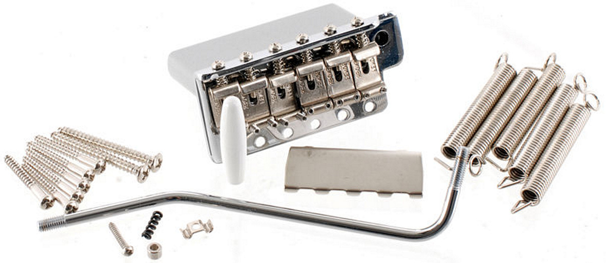 Fender American Vintage Series Strat Tremolo Assembly Left-hand Chrome - Volledige vibrato - Main picture