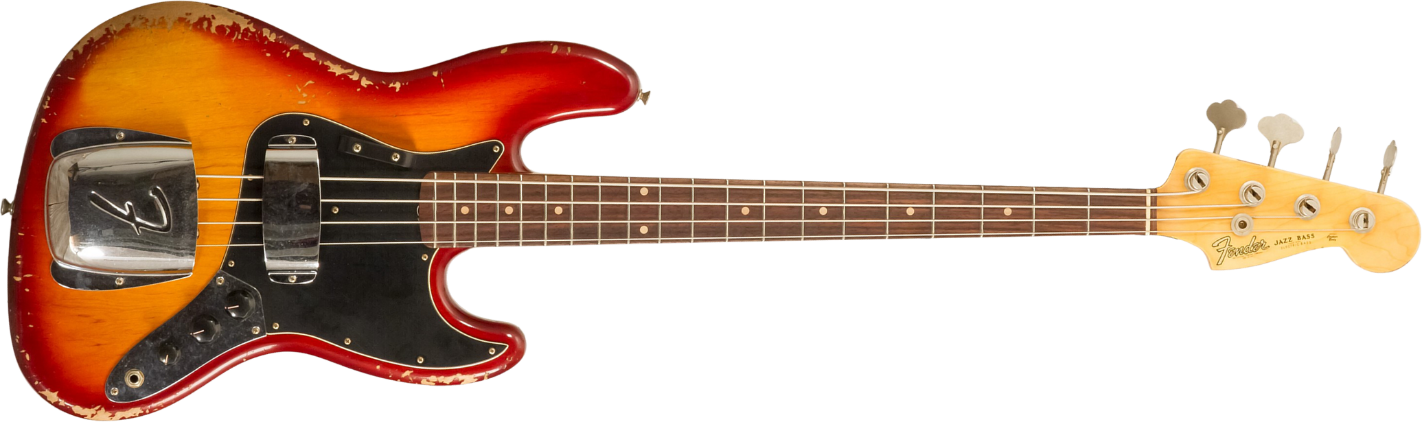 Fender Custom Shop Jazzbass 1964 Rw #r137642 - Heavy Relic Cherry Sunburst - Solid body elektrische bas - Main picture