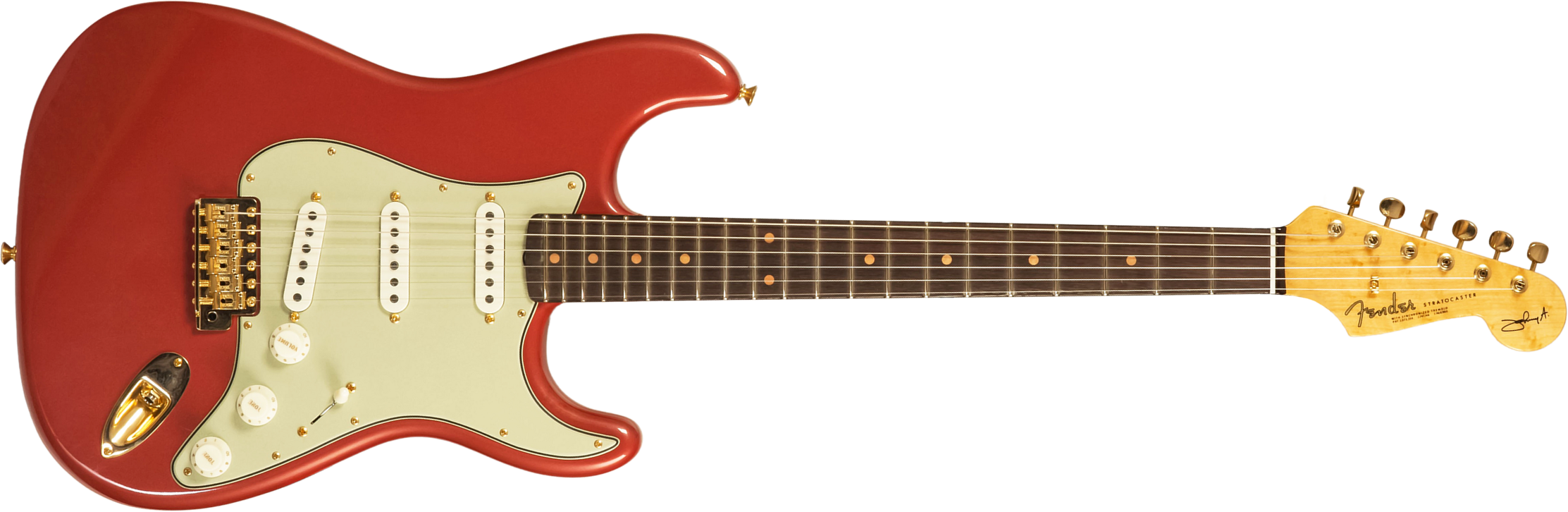 Fender Custom Shop Johnny A Strat Signature 3s Trem Rw #ja0229 - Time Capsule Sunset Glow Metallic - Elektrische gitaar in Str-vorm - Main picture