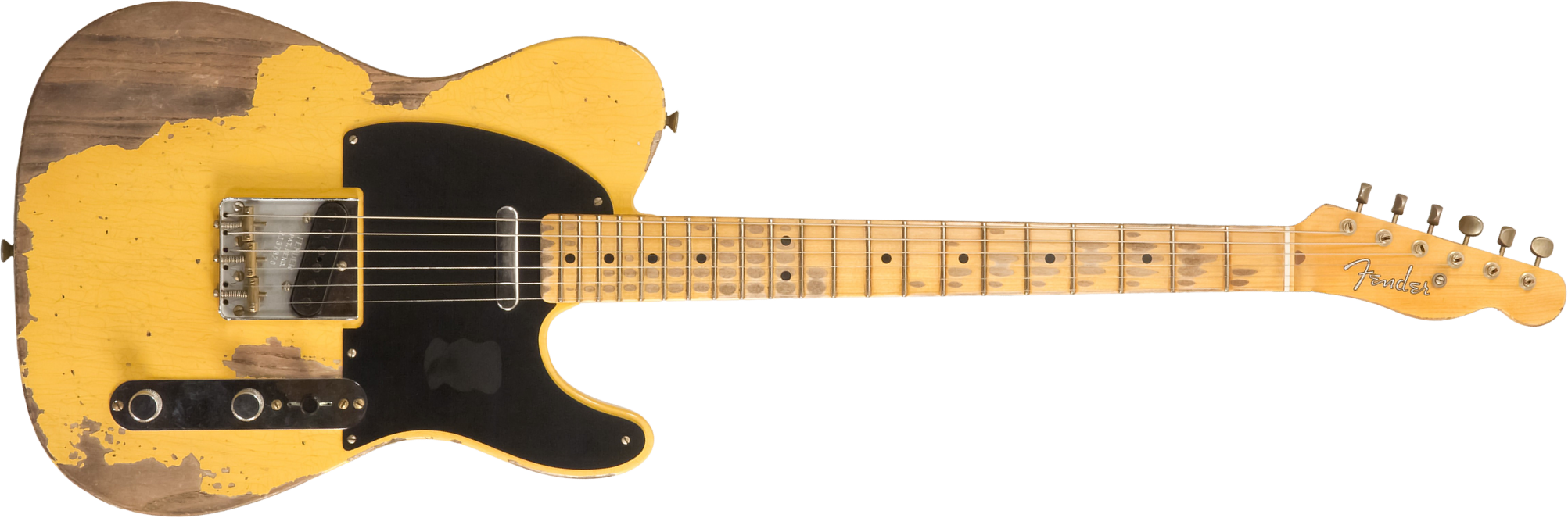 Fender Custom Shop Nocaster Tele 1951 2s Ht Mn #r137320 - Heavy Relic Natural Blonde - Elektrische gitaar in Strat vorm - Main picture