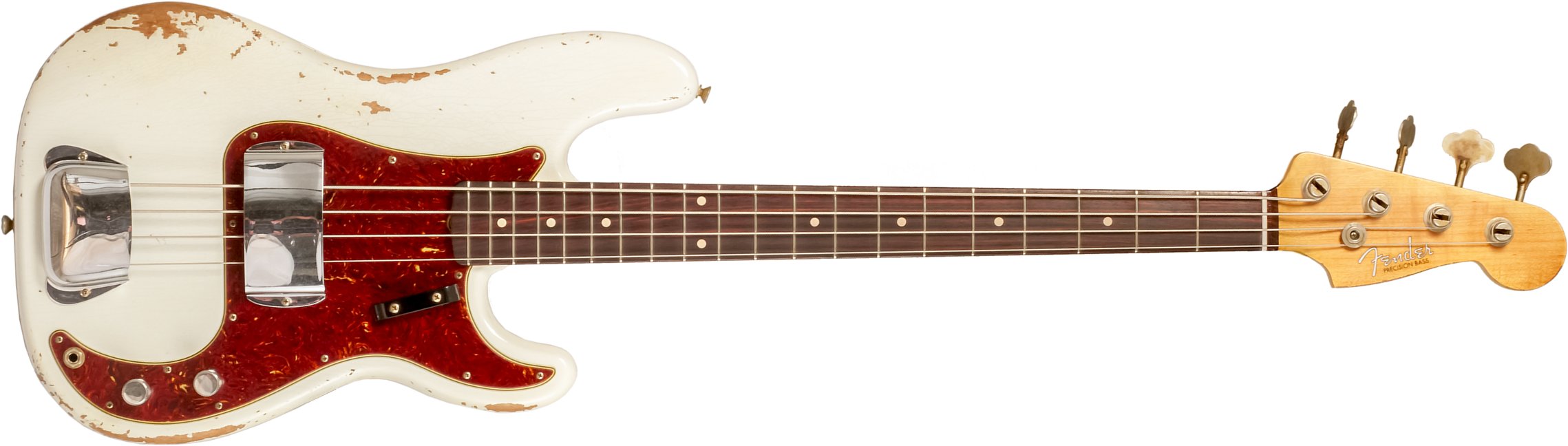 Fender Custom Shop Precision Bass 1960 Rw #r139029 - Heavy Relic Olympic White - Solid body elektrische bas - Main picture