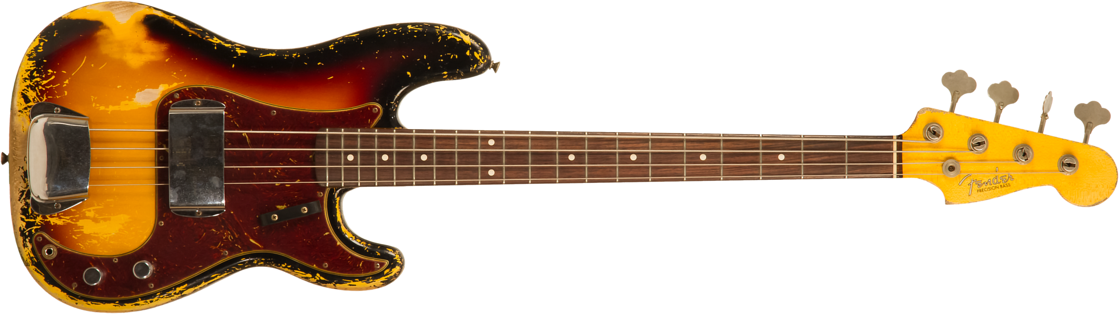 Fender Custom Shop Precision Bass 1962 Masterbuilt D.galuszka Rw #r119482 - Heavy Relic 3-color Sunburst - Solid body elektrische bas - Main picture