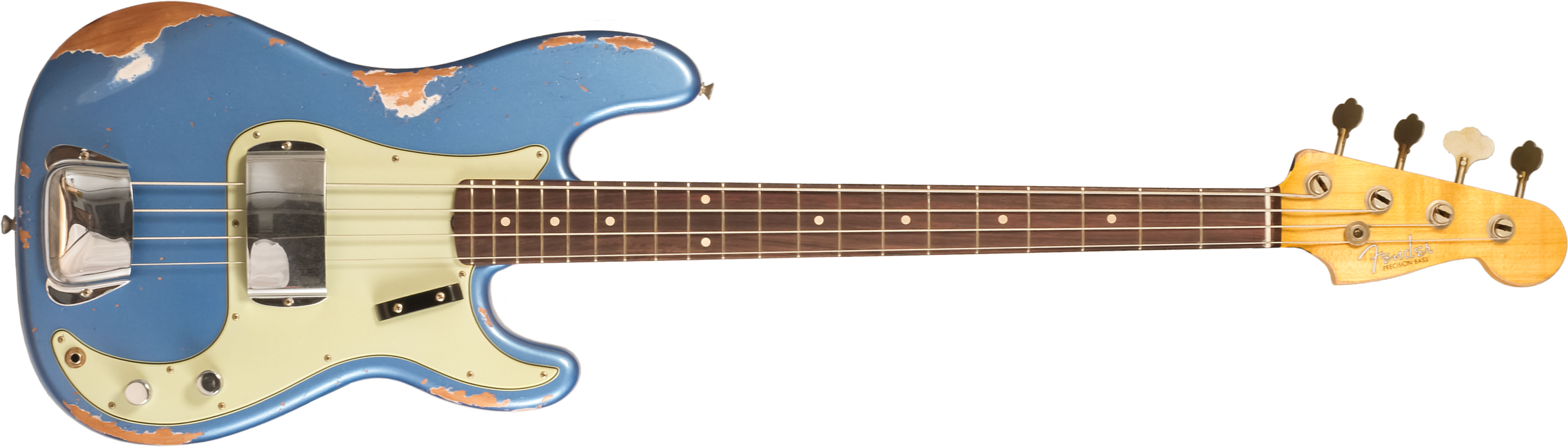 Fender Custom Shop Precision Bass 1964 Rw #r135935 - Heavy Relic Lake Placid Blue - Solid body elektrische bas - Main picture