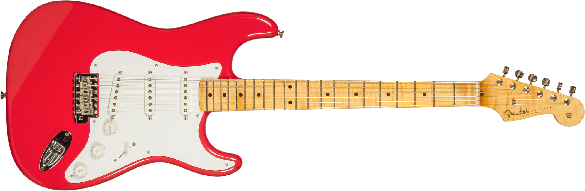 Fender Custom Shop Strat 1956 3s Trem Mn #r133022 - Nos Fiesta Red - Elektrische gitaar in Str-vorm - Main picture