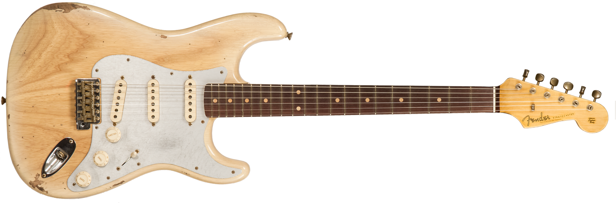 Fender Custom Shop Strat 1956 3s Trem Rw #r134776 - Relic Natural Blonde - Elektrische gitaar in Str-vorm - Main picture