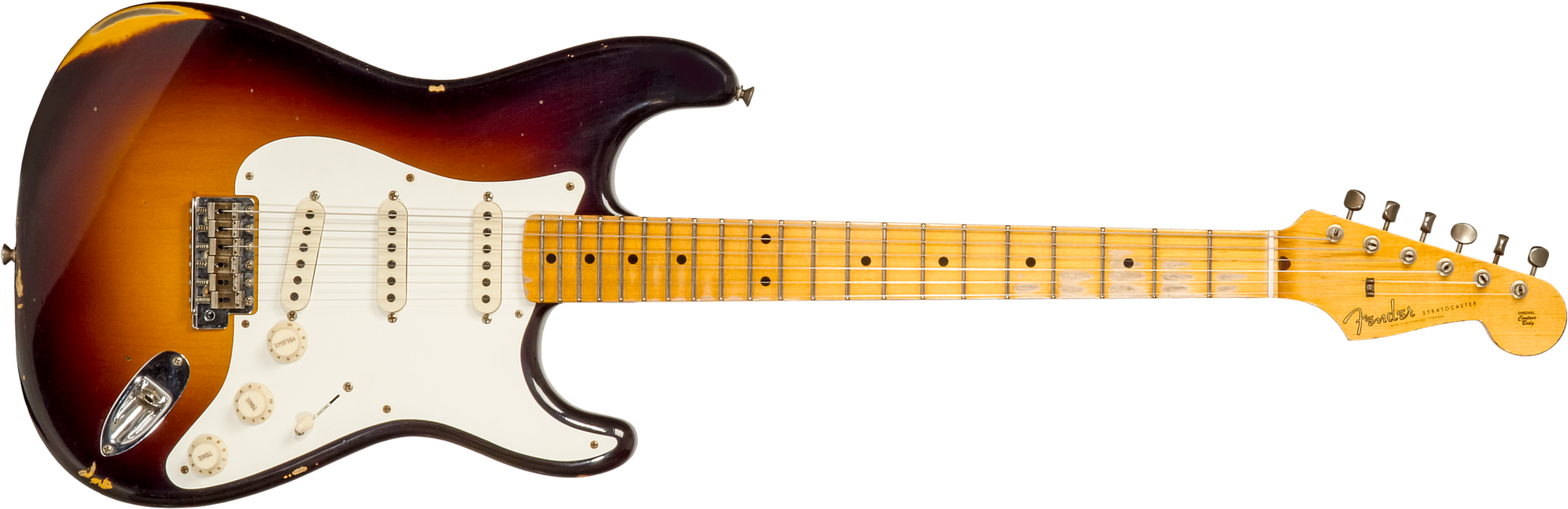 Fender Custom Shop Strat 1957 3s Trem Mn #cz571791 - Relic Wide Fade 2-color Sunburst - Elektrische gitaar in Str-vorm - Main picture