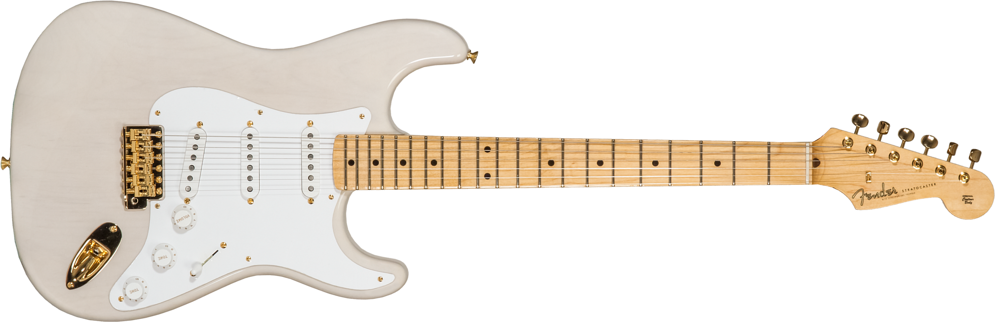 Fender Custom Shop Strat 1957 3s Trem Mn #r125475 - Nos White Blonde - Elektrische gitaar in Str-vorm - Main picture