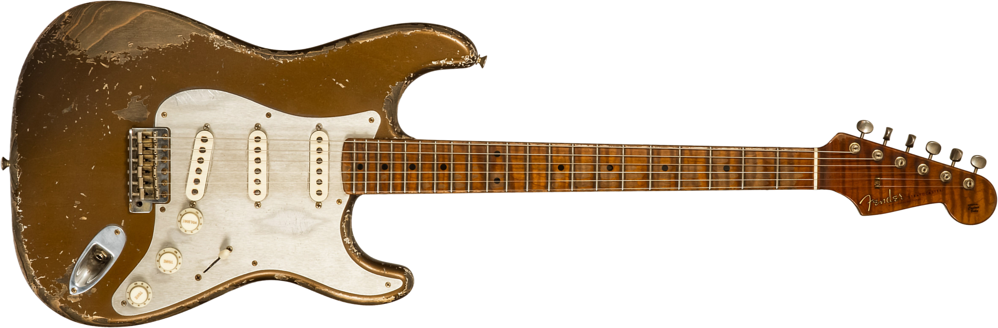 Fender Custom Shop Strat 1957 Masterbuilt D.wilson 3s Trem Mn #cz578116 - Relic Bronze - Elektrische gitaar in Strat vorm - Main picture