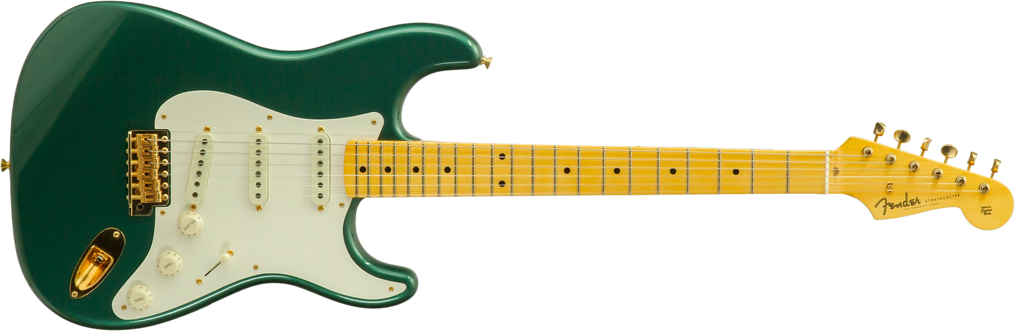 Fender Custom Shop Strat 1957 Vintage Custom 3s Trem Mn #r145062 - Time Capsule Sherwood Green Metallic - Elektrische gitaar in Strat vorm - Main pict
