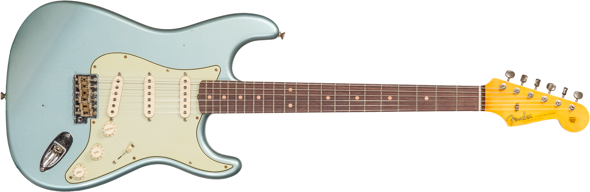 Fender Custom Shop Strat 1959 3s Trem Rw #cz570883 - Journeyman Relic Teal Green Metallic - Elektrische gitaar in Str-vorm - Main picture