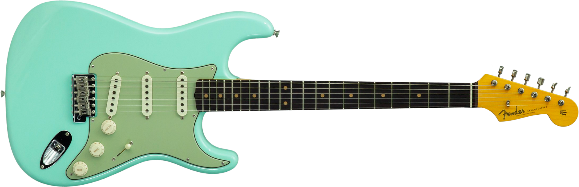 Fender Custom Shop Strat 1959 Vintage Custom 3s Trem Rw #r146975 - Time Capsule Faded Surf Green - Elektrische gitaar in Strat vorm - Main picture