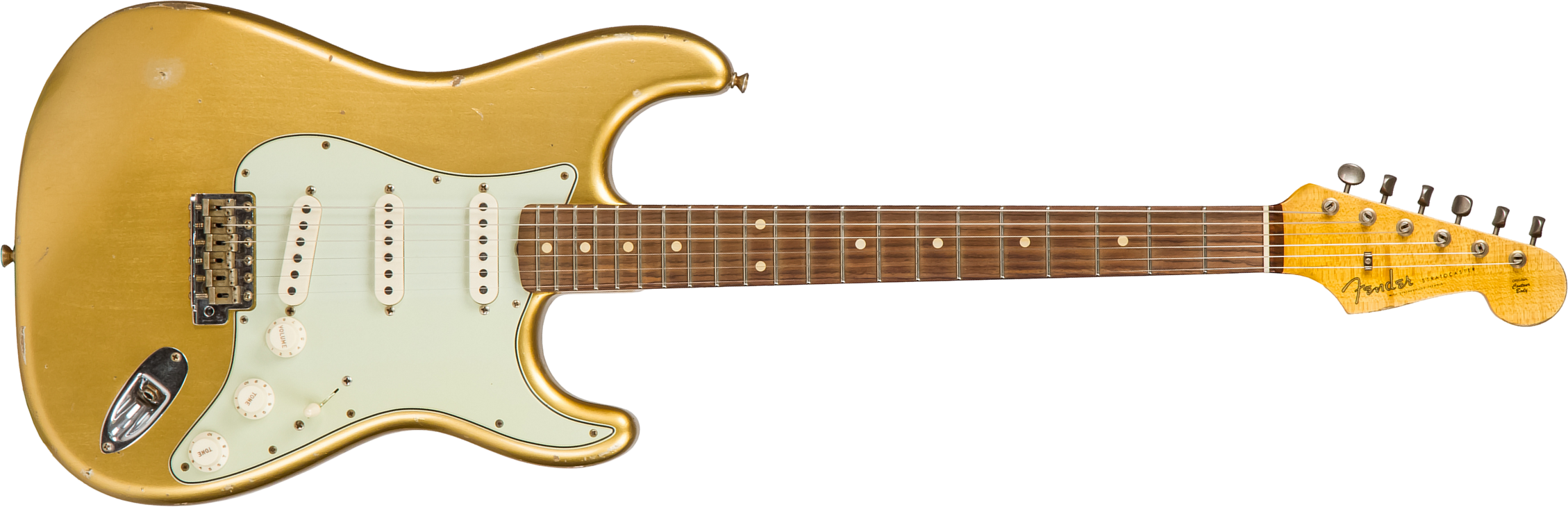 Fender Custom Shop Strat 1960 Rw #cz544406 - Relic Aztec Gold - Elektrische gitaar in Str-vorm - Main picture