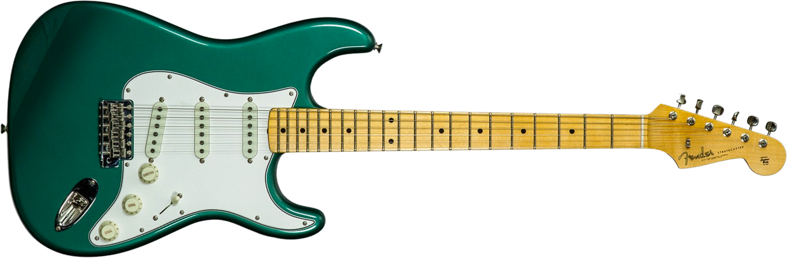 Fender Custom Shop Strat 1962 Vintage Custom 3s Trem Mn - Time Capsule Sherwood Green Metallic - Elektrische gitaar in Strat vorm - Main picture