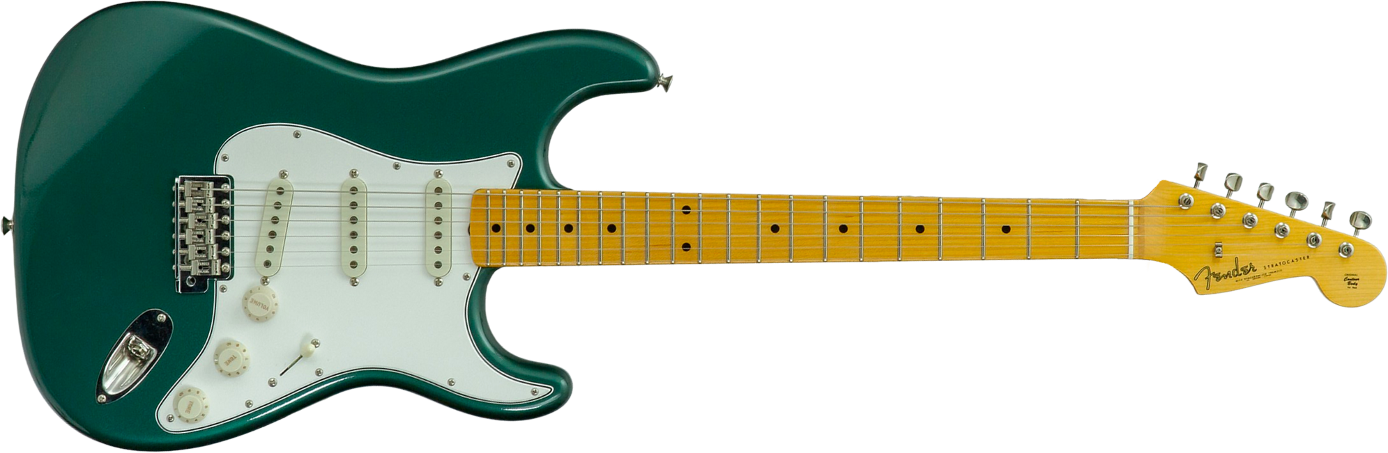 Fender Custom Shop Strat 1962 Vintage Custom 3s Trem Mn #r146869 - Time Capsule Sherwood Green Metallic - Elektrische gitaar in Strat vorm - Main pict