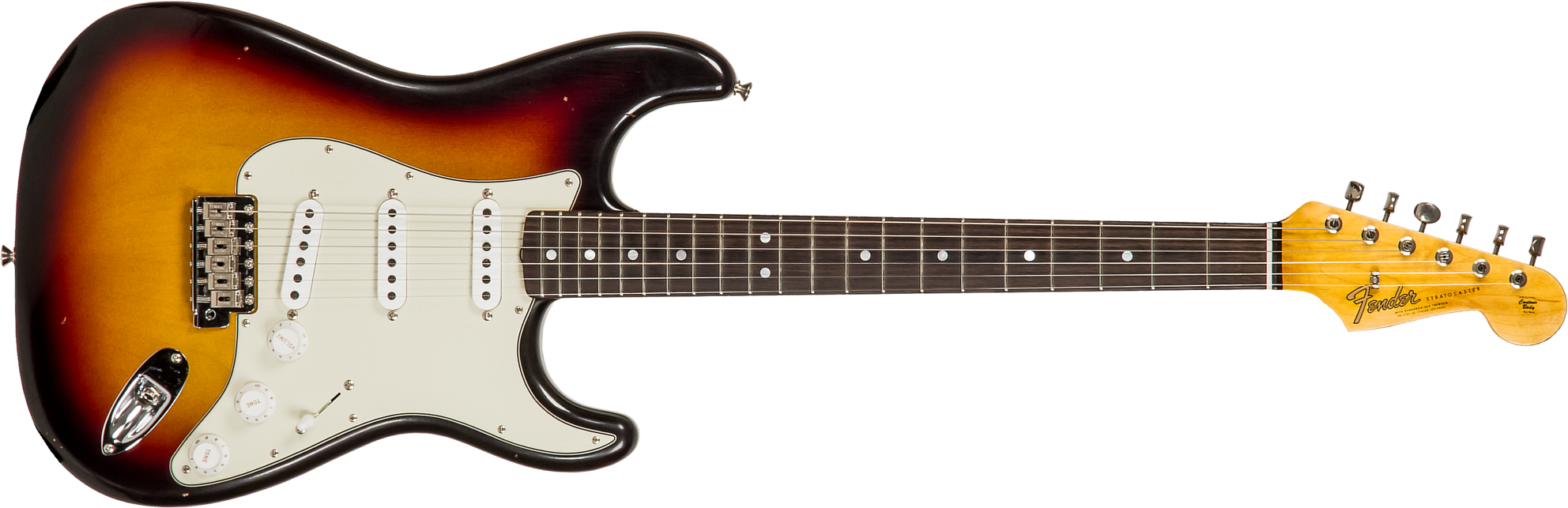 Fender Custom Shop Strat 1964 Rw #r114936 - Journeyman Relic 3-color Sunburst - Elektrische gitaar in Str-vorm - Main picture