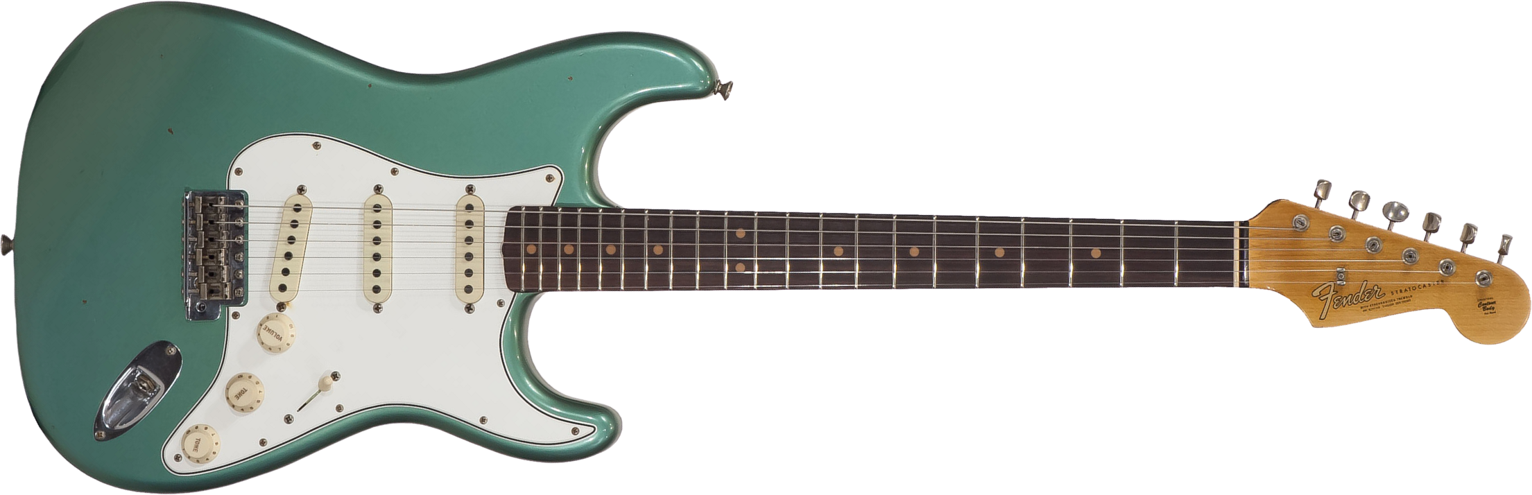 Fender Custom Shop Strat 64 Ltd 2018 Rw - Journeyman Relic Sage Green Metallic - Elektrische gitaar in Str-vorm - Main picture