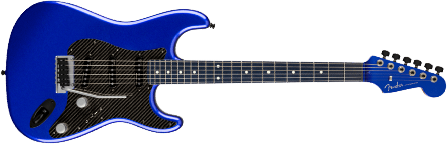 Fender Custom Shop Strat Lexus Lc Ltd 3s Trem Ric #vinlc058 - Structural Blue - Elektrische gitaar in Str-vorm - Main picture