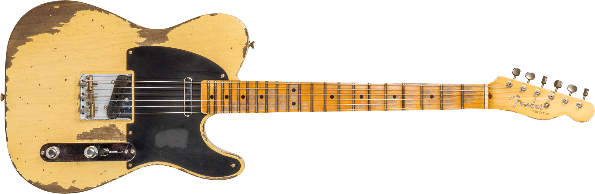 Fender Custom Shop Tele 1952 2s Ht Mn #r131382 - Heavy Relic Aged Nocaster Blonde - Televorm elektrische gitaar - Main picture
