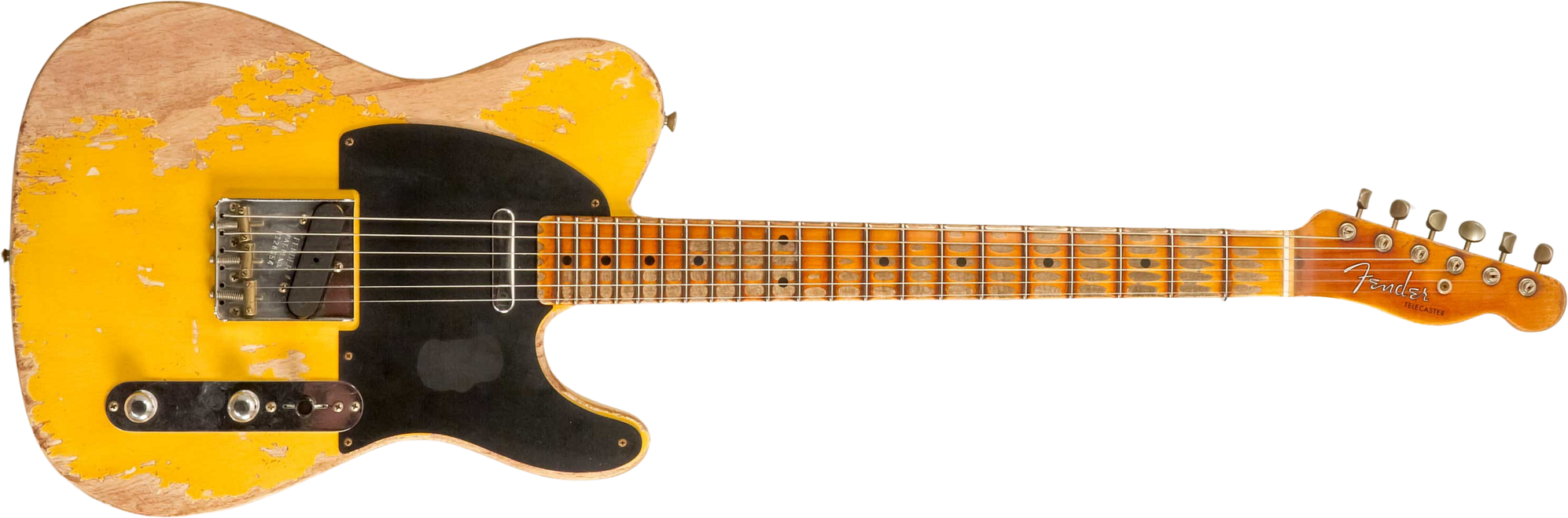 Fender Custom Shop Tele 1953 2s Ht Mn #r128654 - Super Heavy Relic Natural Blonde - Elektrische gitaar in Strat vorm - Main picture