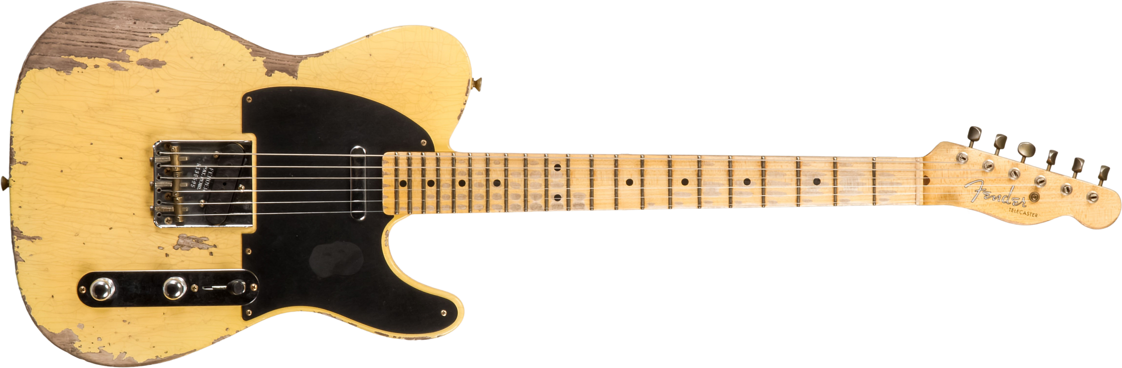 Fender Custom Shop Tele 1953 2s Ht #r136595 - Heavy Relic Nocaster Blonde - Elektrische gitaar in Str-vorm - Main picture