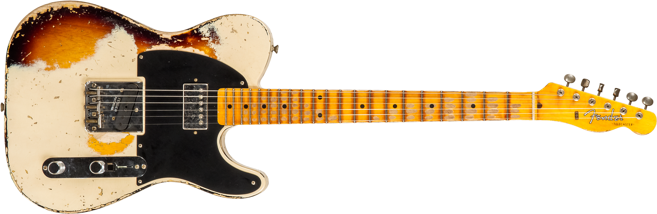 Fender Custom Shop Tele 1957 Sh Ht Mn #r117579 - Heavy Relic Desert Sand Ov. Sunburst - Televorm elektrische gitaar - Main picture