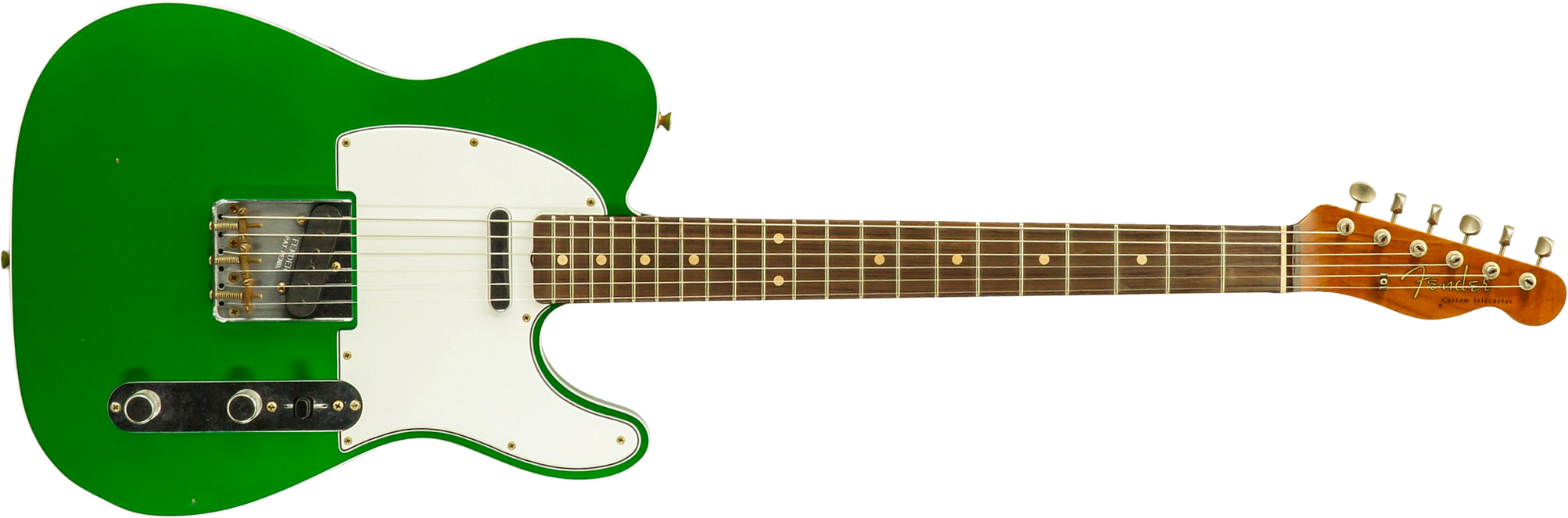 Fender Custom Shop Tele 1959 Vintage Custom 2s Ht Rw #r147917 - Journeyman Relic Candy Green - Televorm elektrische gitaar - Main picture