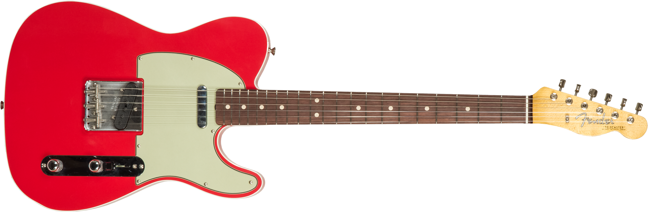 Fender Custom Shop Tele 1963 2s Ht Rw #r127693 - Closet Classic Fiesta Red - Televorm elektrische gitaar - Main picture