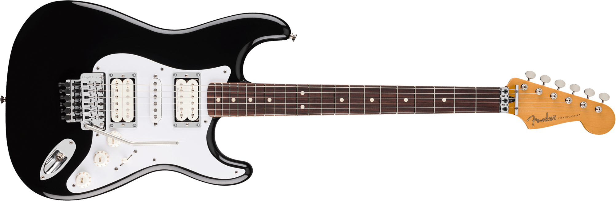 Fender Dave Murray Strat 50th Ann. Mex Ltd Signature Hsh Seymour Duncan Fr Rw - Black - Kenmerkende elektrische gitaar - Main picture