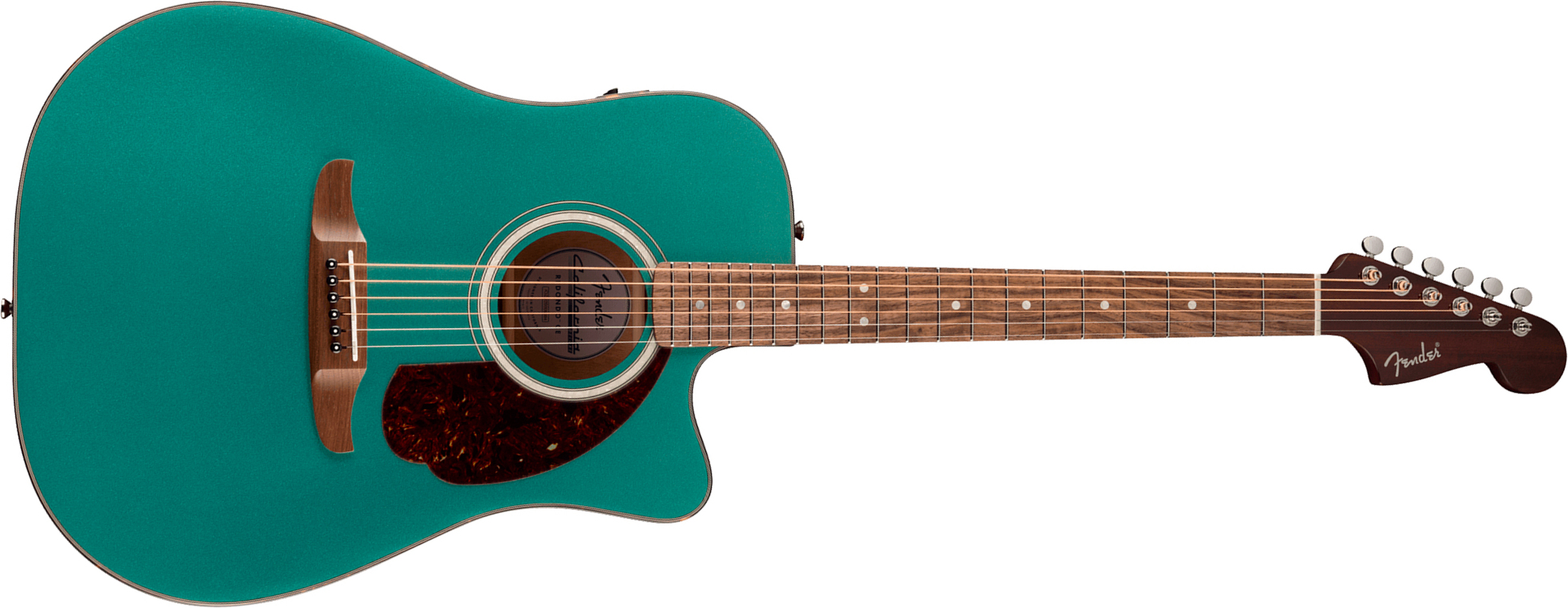 Fender Deluxe Redondo Ce California Dreadnought Cw Epicea Acajou Noy - Sherwood Green - Folk gitaar - Main picture