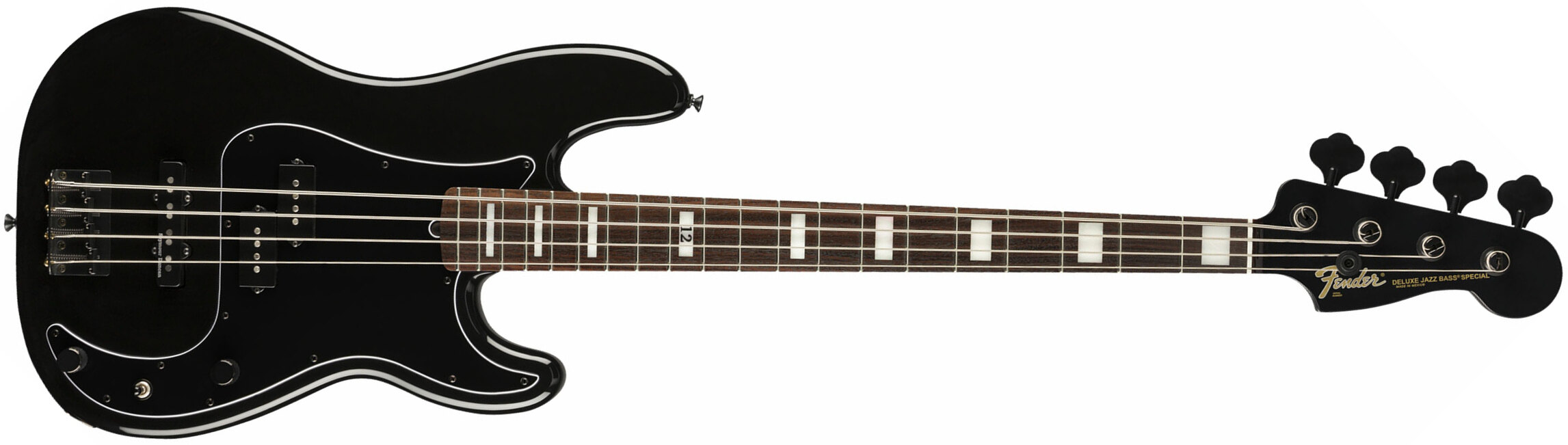 Fender Duff Mckagan Precision Bass Deluxe Signature Rw - Black - Solid body elektrische bas - Main picture