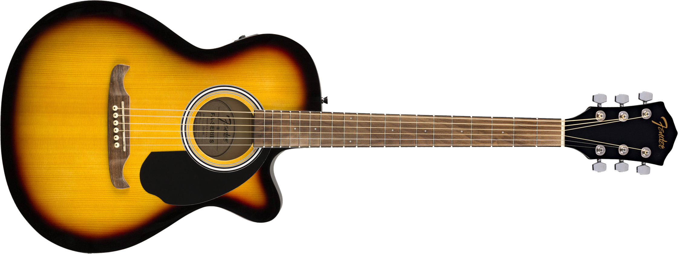 Fender Fa-135ce Concert Cw Epicea Tilleul Wal - Sunburst - Elektro-akoestische gitaar - Main picture