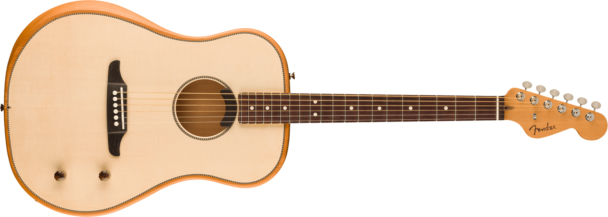 Fender Highway Dreadnought Thin Mex Acajou Epicea Rw - Natural Satin Matte - Elektro-akoestische gitaar - Main picture