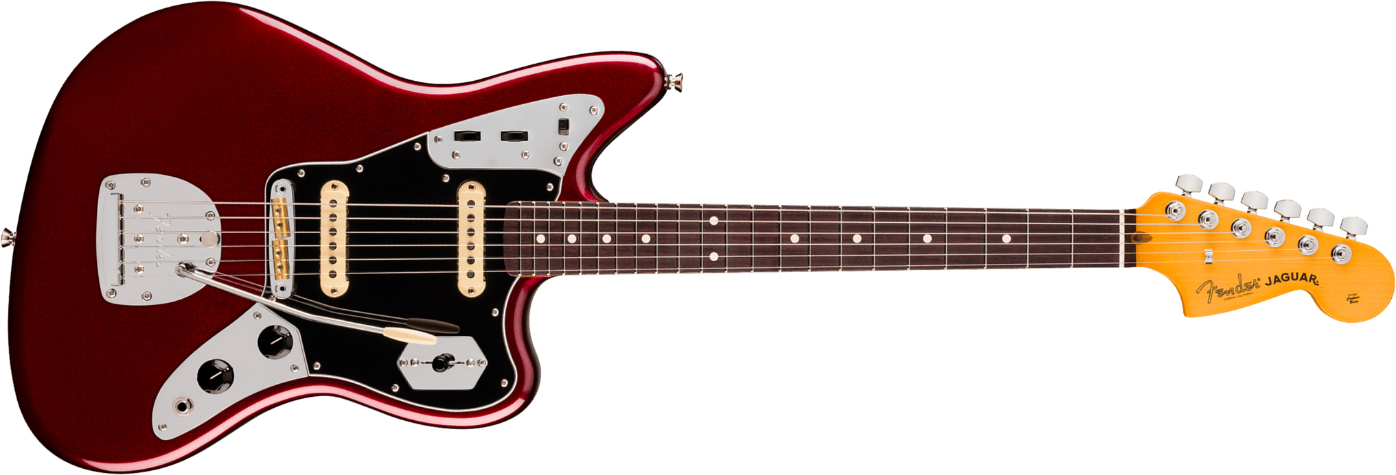 Fender Jaguar American Pro. Usa Shsc 2s Trem Rw - Oxblood - Retro-rock elektrische gitaar - Main picture
