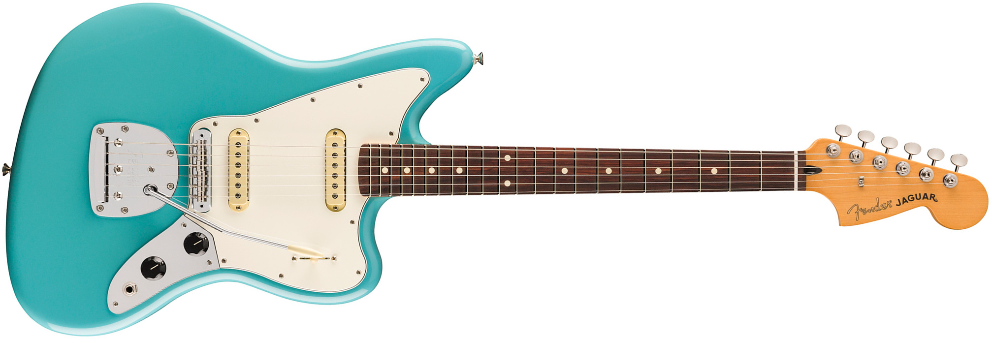 Fender Jaguar Player Ii Mex 2s Trem Rw - Aquatone Blue - Retro-rock elektrische gitaar - Main picture